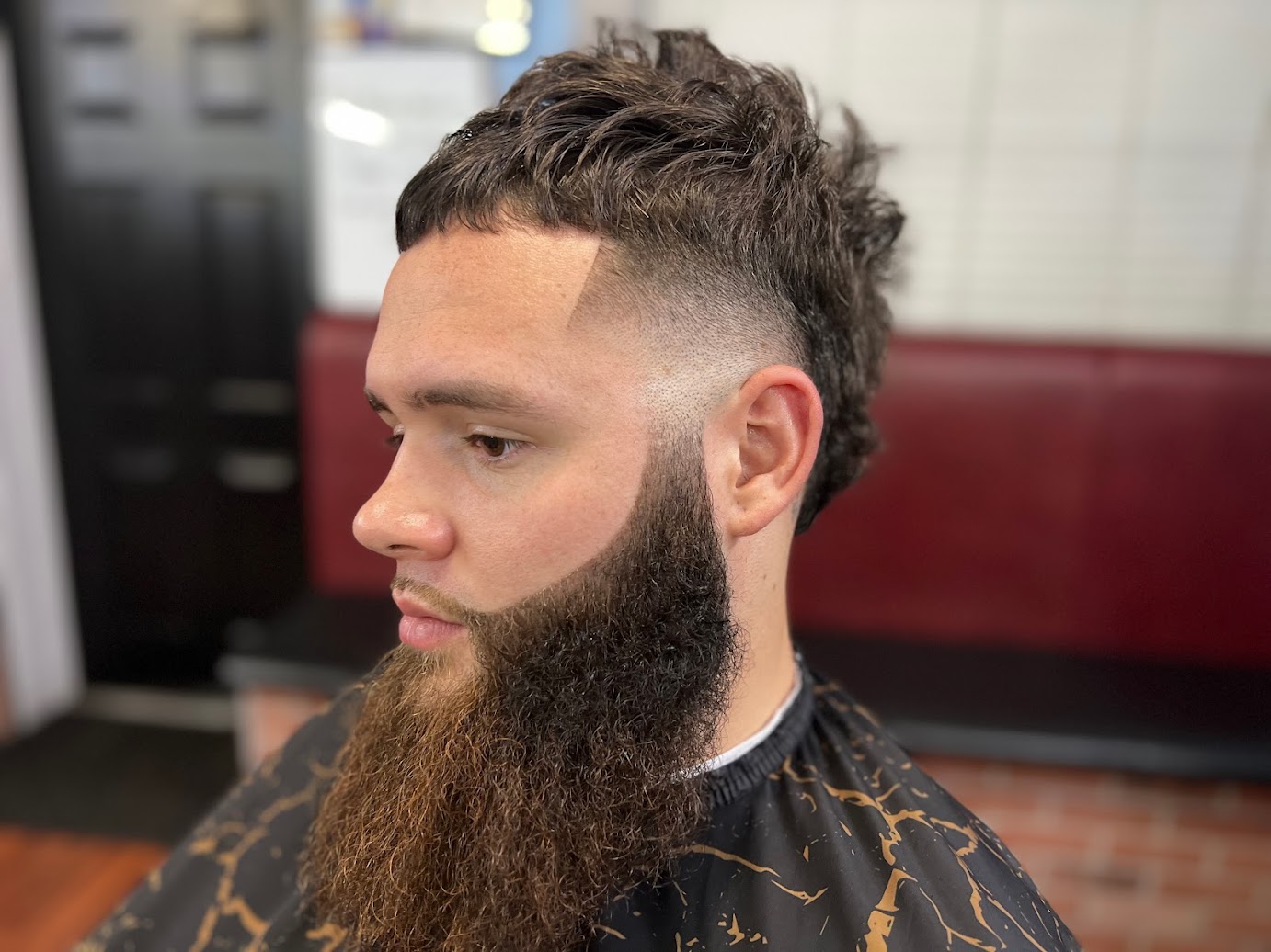 Curly hair fade styling